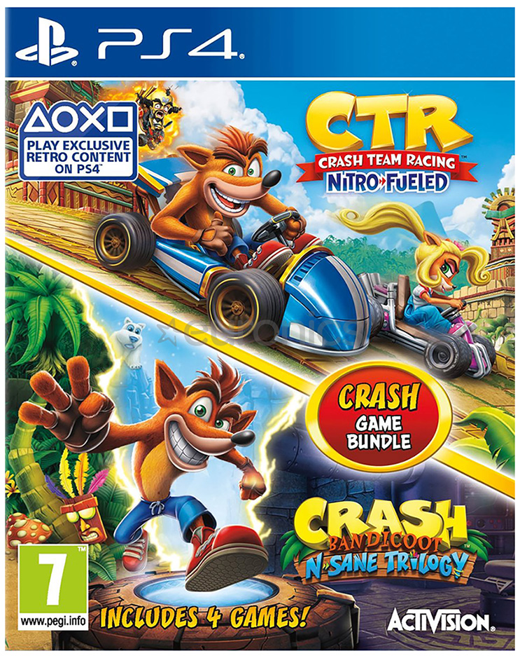 CRASH TEAM RACING NITRO-FUELED & CRASH BANDICOOT N. SANE TRILOGY BUNDLE (PS4)